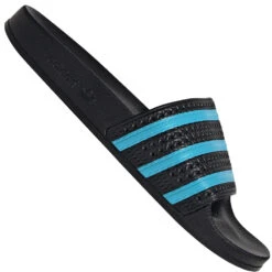 Adidas Originals Adilette Schlappen Core Black/Blue Glow/Core Black Damen, Herren