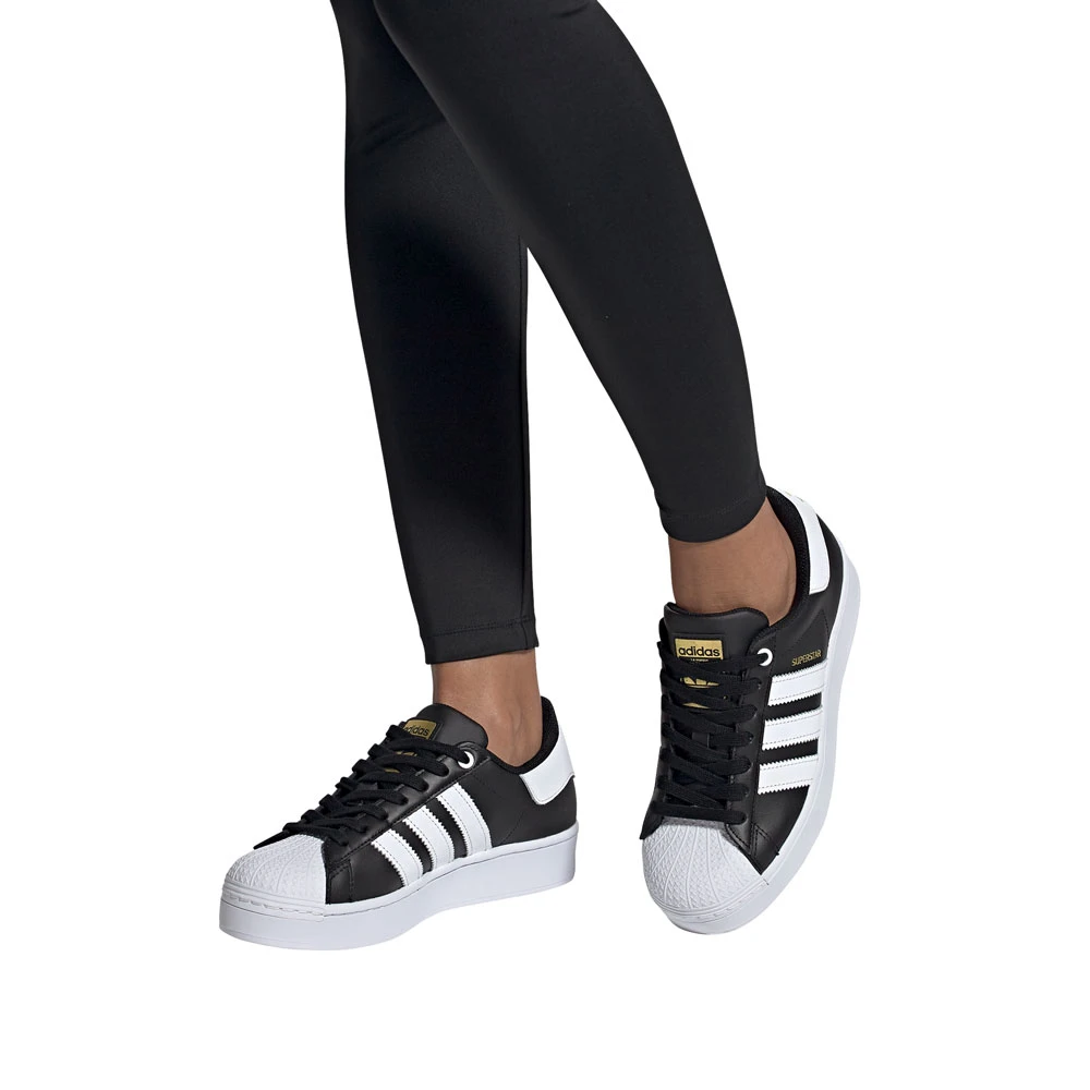 Adidas Originals Superstar Bold Plateau-Sneaker Core Black/Footwear White/Gold Metallic Damen – Bild 5