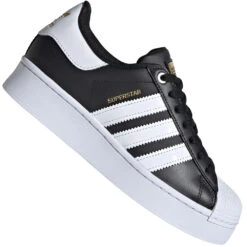 Adidas Originals Superstar Bold Plateau-Sneaker Core Black/Footwear White/Gold Metallic Damen