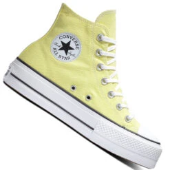 Converse CT All Star Lift Hi Plateau-Sneaker Light Zitron/White/Black Damen