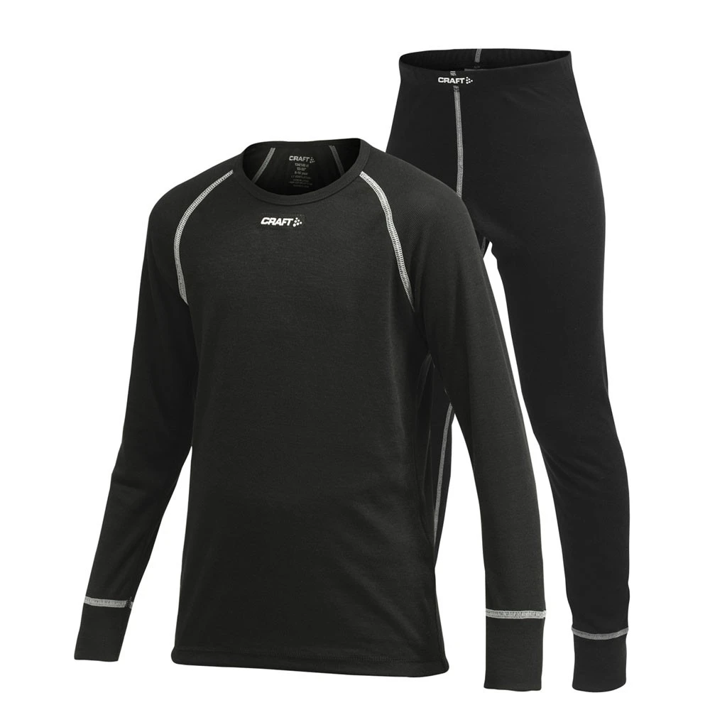 Craft Keep Warm Set Skiunterwäsche Black Kinder