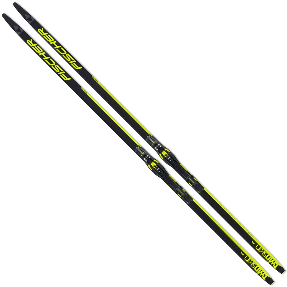 Fischer Twin Skin Pro Medium Langlaufski Black/Yellow Damen, Herren
