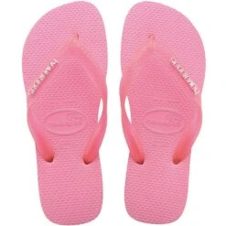 Havaianas Logo Metallic Zehentrenner Light Rose Damen