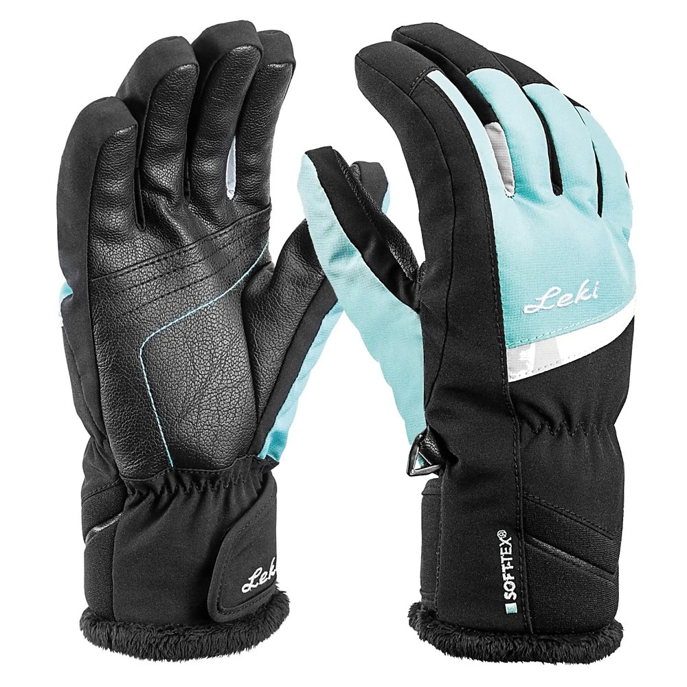 Leki Mia Junior Fingerhandschuhe Black/Mineral Grey Kinder