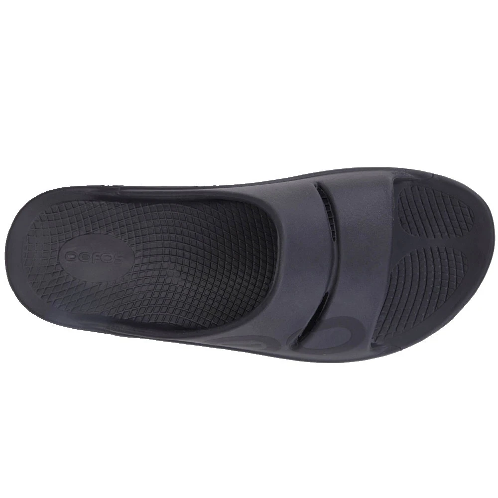 Oofos Ooahh Sport Regenerations-Schlappen Matte Black Damen, Herren – Bild 3