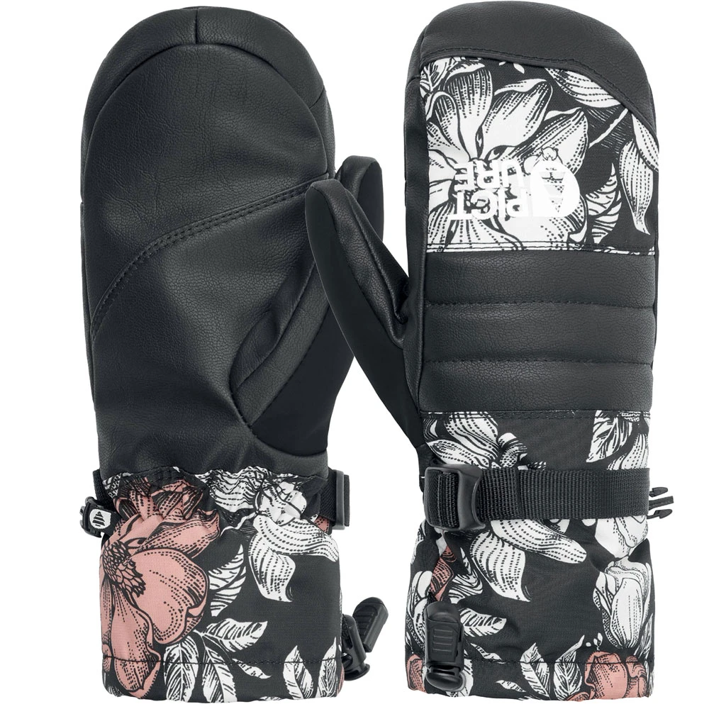 Picture Anna Mitts Fausthandschuhe Peonies Black Damen