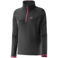 Salomon Discovery Active Half-Zip Fleecepullover Black/Black Damen