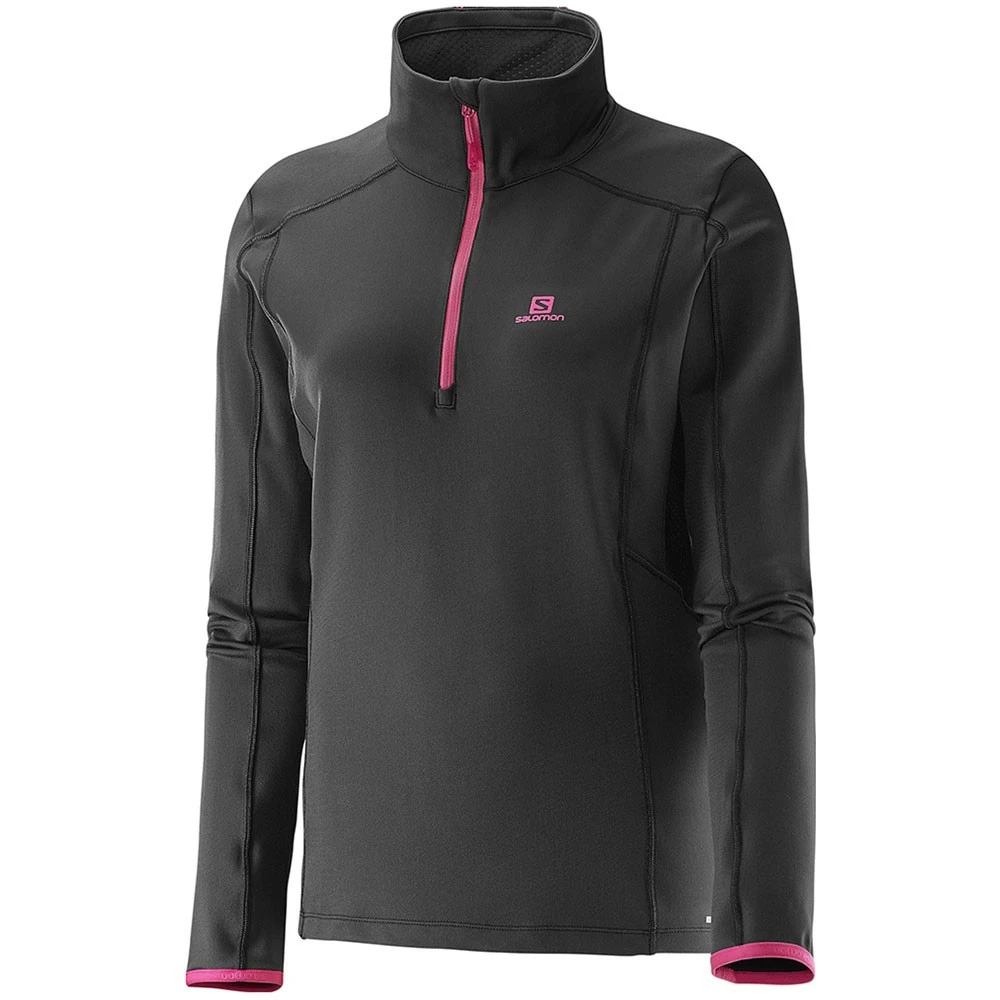 Salomon Discovery Active Half-Zip Fleecepullover Black/Black Damen