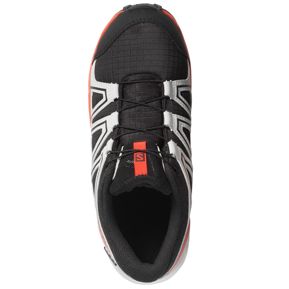 Salomon Speedcross CSWP J Laufschuhe Black/Lunar Rock/Cherry Tomato Kinder – Bild 4