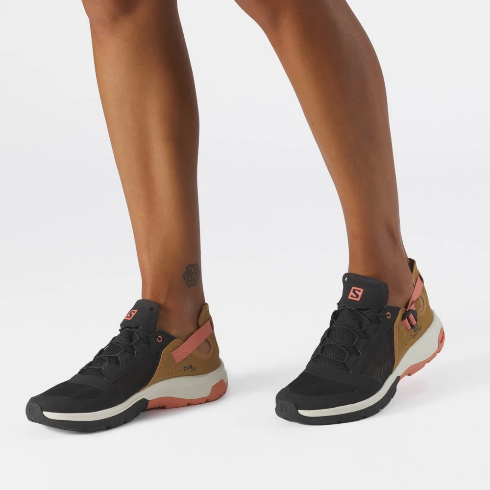 Salomon Tech Amphib 4 Sportsandalen Black/Bistre/Tawny Orange Damen – Bild 3