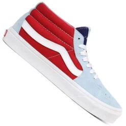 Vans Sk8-Mid Canvas & Leather Skateschuhe Sunshine/Multi/True White Damen, Herren